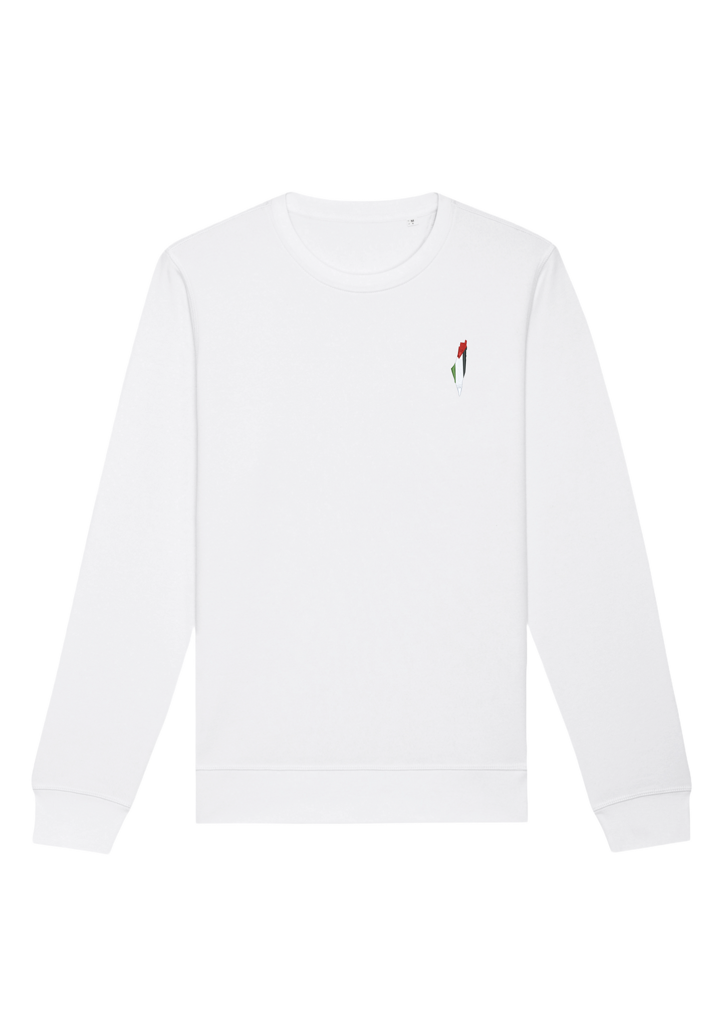 Palestine Map Sweatshirt White
