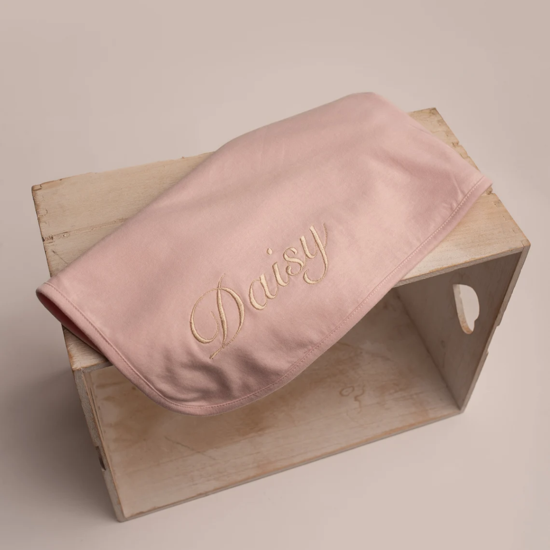 Babyfilt Med Broderat Namn