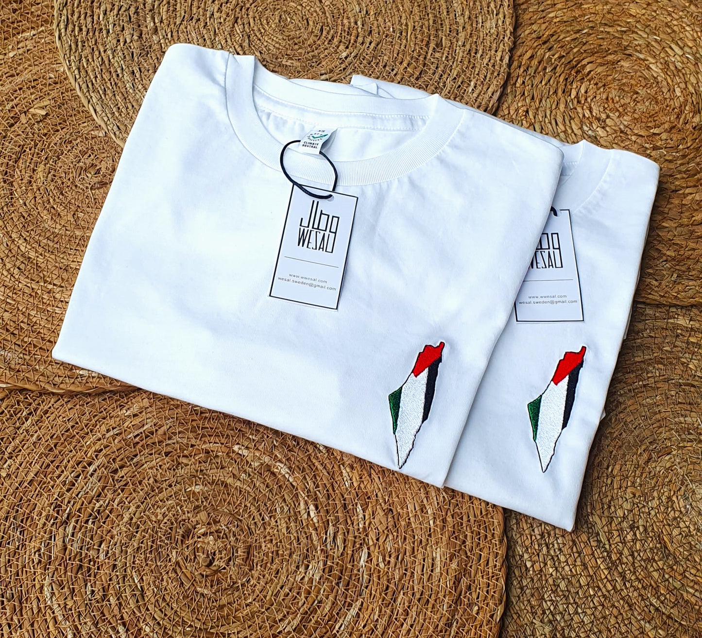 Palestine Map Sweatshirt White